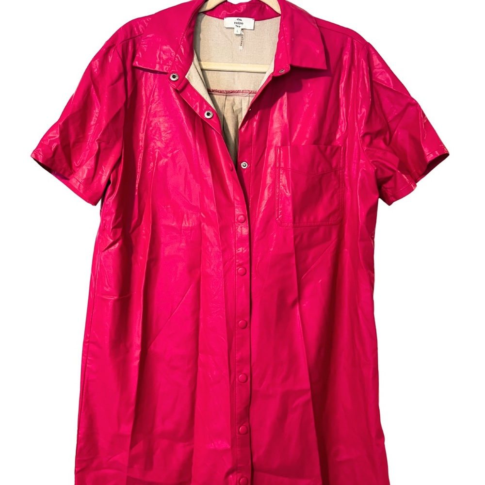 Entro Vibrant Pink Collar Shirt
